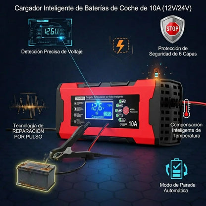 Cargador Inteligente 12V para Baterías | Carga y Modo Reparación