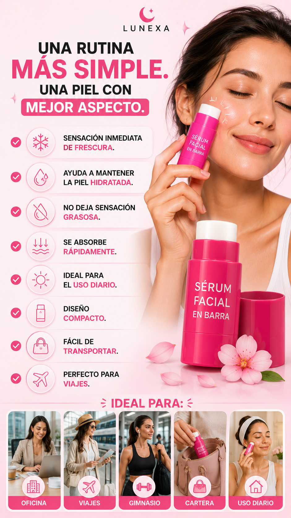 Sérum Facial En Barra Hidratante