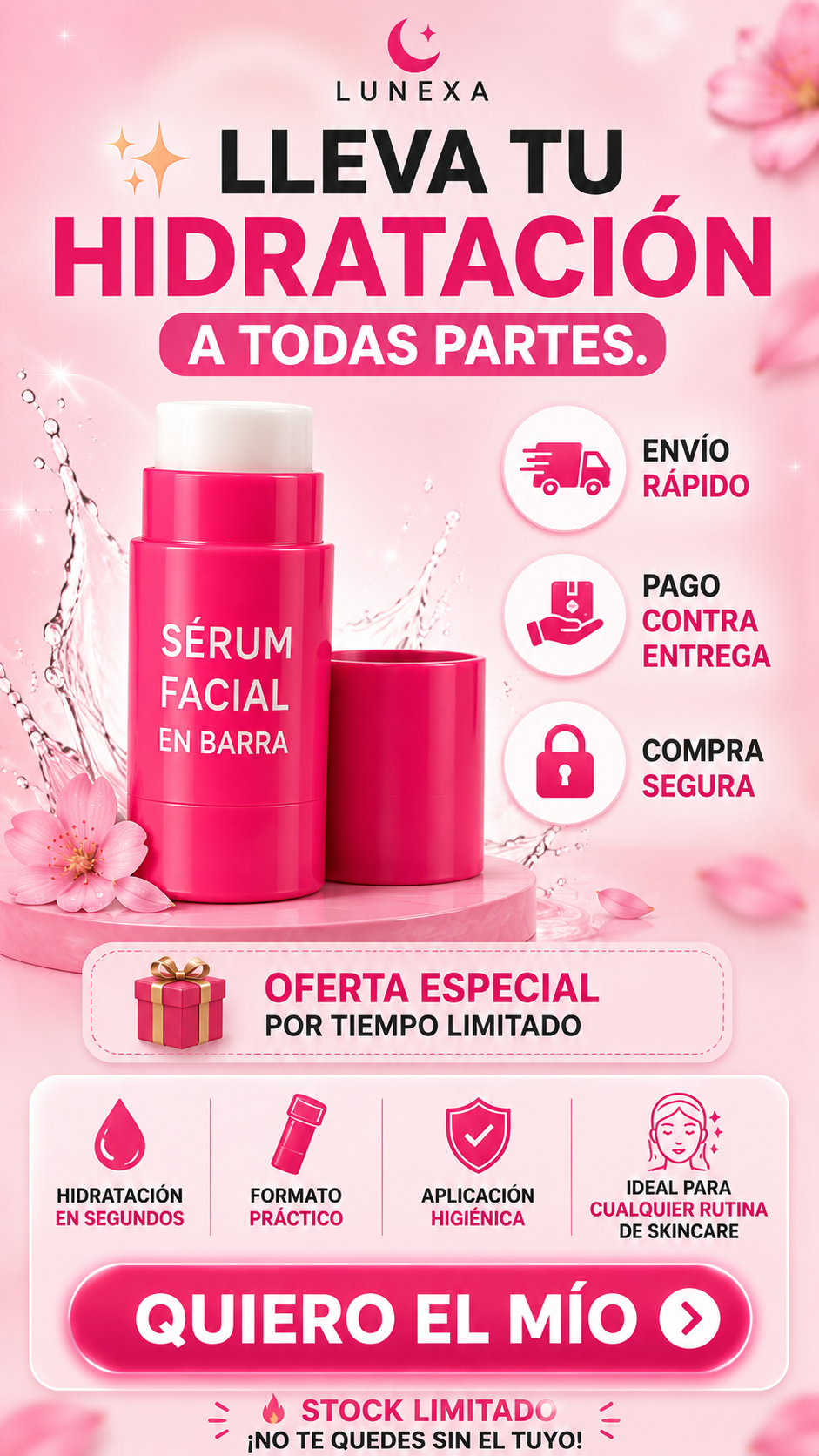 Sérum Facial En Barra Hidratante